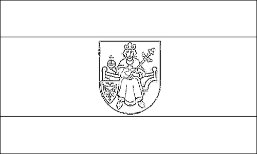 Contorno de la bandera de Saterland (Seelterlound) para colorear