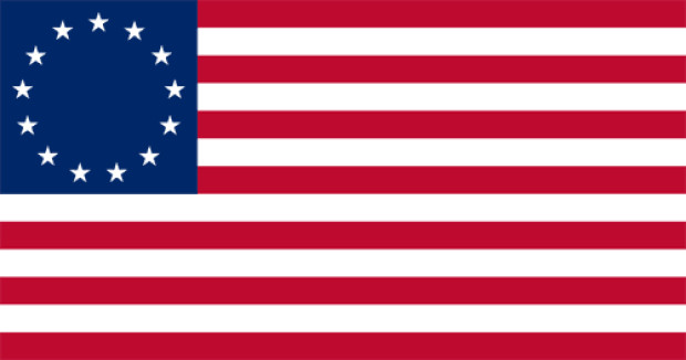 Bandera Estados Confederados de América (Betsy Ross) (1776-1795), Bandera Estados Confederados de América (Betsy Ross) (1776-1795)