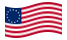 Betsy Ross (EE. UU. 1777-1795)-Se agita la bandera