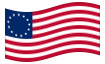 Bandera animada Betsy Ross (EE. UU. 1777-1795)