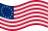 Agitar la bandera Betsy Ross (EE. UU. 1777-1795) estática