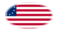 Betsy Ross (EE. UU. 1777-1795)-Bandera como viñeta ovalada