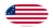 Betsy Ross (EE. UU. 1777-1795)-Bandera como viñeta ovalada