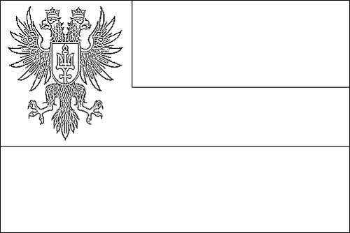 Contorno de la bandera de Chernihiv para colorear