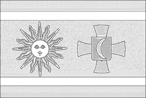 Contorno de la bandera de Vinnytsia para colorear
