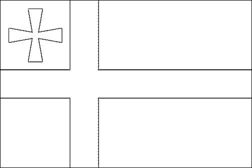 Contorno de la bandera de Volinia para colorear
