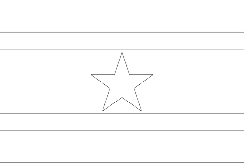Contorno de la bandera de Surinam para colorear