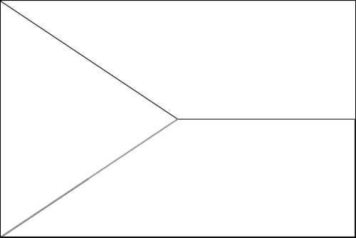 Contorno de la bandera de República Checa para colorear