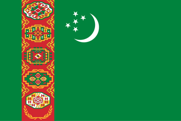 Bandera Turkmenistán, Bandera Turkmenistán