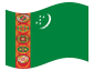 Bandera animada Turkmenistán