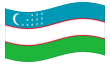 Bandera animada Uzbekistán