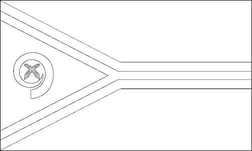 Contorno de la bandera de Vanuatu para colorear