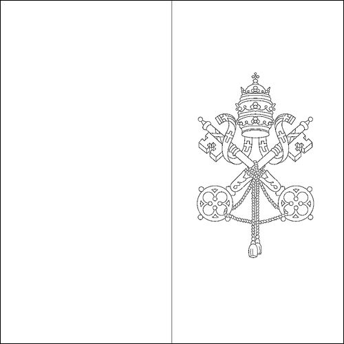 Contorno de la bandera de Ciudad del Vaticano / Estado de la Ciudad del Vaticano para colorear
