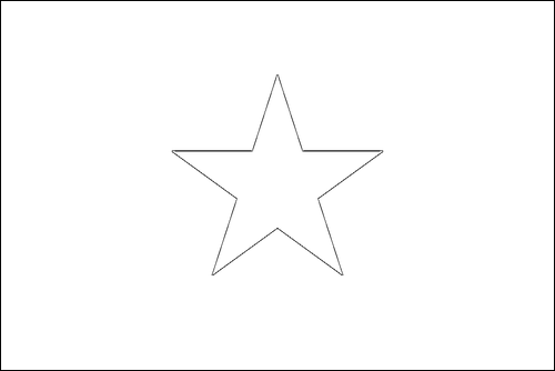 Contorno de la bandera de Vietnam para colorear