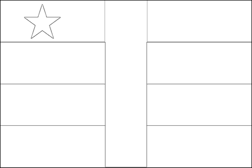 Contorno de la bandera de República Centroafricana para colorear