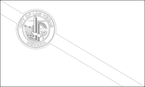 Contorno de la bandera de Las Vegas para colorear