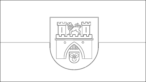 Contorno de la bandera de Hannover para colorear