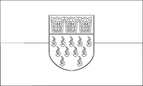 Contorno de la bandera de Colonia para colorear