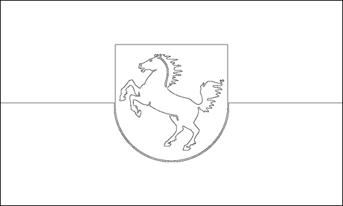 Contorno de la bandera de Stuttgart para colorear