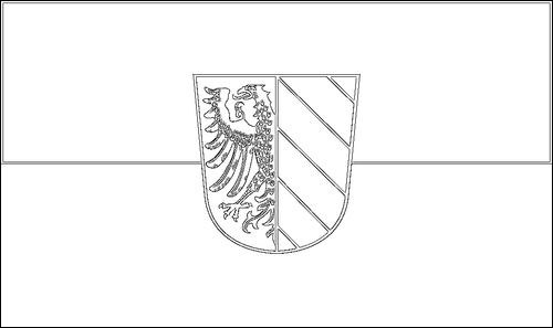 Contorno de la bandera de Nuremberg para colorear