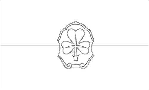 Contorno de la bandera de Fürth para colorear