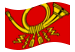 Deutsche Bundespost (bandera de servicio de 1950 a 1994)-Se agita la bandera