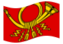 Deutsche Bundespost (bandera de servicio de 1950 a 1994)-Se agita la bandera
