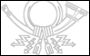Bandera de Deutsche Bundespost (bandera de servicio de 1950 a 1994) para colorear