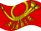 Agitar la bandera Deutsche Bundespost (bandera de servicio de 1950 a 1994) estática