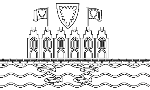 Contorno de la bandera de Heiligenhafen para colorear