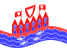 Agitar la bandera Heiligenhafen estática