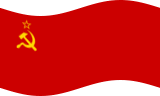 Agitar la bandera Unión Soviética estática