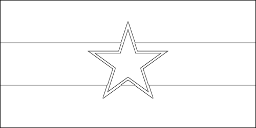 Contorno de la bandera de Yugoslavia para colorear