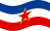 Agitar la bandera Yugoslavia estática