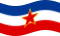 Agitar la bandera Yugoslavia estática