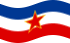 Agitar la bandera Yugoslavia estática