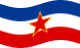 Agitar la bandera Yugoslavia estática