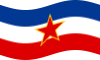 Agitar la bandera Yugoslavia estática