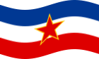 Agitar la bandera Yugoslavia estática