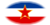 Yugoslavia-Bandera como viñeta ovalada