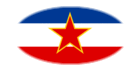Yugoslavia-Bandera como viñeta ovalada