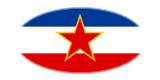 Yugoslavia-Bandera como viñeta ovalada