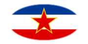 Yugoslavia-Bandera como viñeta ovalada